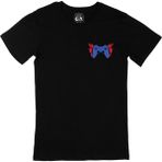 Cix Mavili Joystick Cep Logo Tasarımlı Siyah Erkek T-shirt