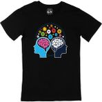 Cix Mindful Düşünce Logolu Yuvarlak Yaka Siyah T-shirt