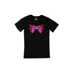 Cix Mor Joystick Baskılı Yuvarlak Yaka Siyah T-shirt