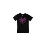 Cix Mor Kalpler Baskılı Yuvarlak Yaka Siyah T-shirt