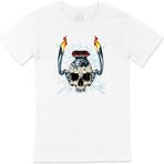 Cix Motor Kuru Kafa Baskılı Yuvarlak Yaka Beyaz T-shirt