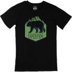 Cix Mountain Expedition Baskılı Siyah Unisex T-shirt