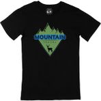Cix Mountain Travel Baskılı Siyah Unisex T-shirt