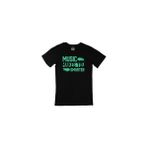 Cix Music Makes You Smarter Baskılı Siyah Unisex T-shirt