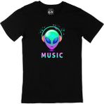 Cix Müzisyen Uzaylı Baskılı Siyah Unisex T-shirt