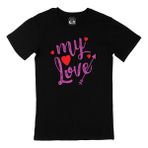 Cix My Love Baskılı Siyah Unisex T-shirt