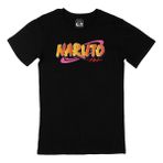 Cix Naruto Logolu Baskılı Siyah Unisex T-shirt