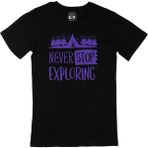 Cix Never Stop Exploring Baskılı Siyah Unisex T-shirt