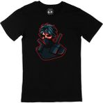 Cix Ninja Assassin Logolu Yuvarlak Yaka Siyah T-shirt