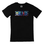 Cix One Piece Baskılı Yuvarlak Yaka Siyah T-shirt