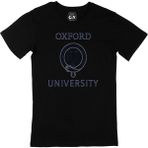 Cix Oxford University Baskılı Siyah Unisex T-shirt