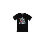 Cix Peace And Love Baskılı Siyah Unisex T-shirt