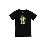 Cix Pelerinli Yoda Star Wars Baskılı Siyah Unisex T-shirt
