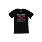 Cix Pembe Find What You Love Baskılı Siyah Erkek T-shirt