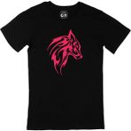 Cix Pembe Kurt Baskılı Siyah Erkek T-shirt