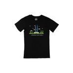 Cix Petronas İkiz Kuleleri Baskılı Siyah Erkek T-shirt