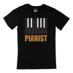 Cix Piyanist Baskılı Siyah Erkek T-shirt