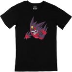 Cix Pokemon Mega Gengar Siyah Erkek T-shirt