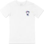 Cix Renkli Uçan Balon Cep Logo Tasarımlı Beyaz Tişört - 4XL