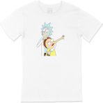 Cix Rick And Morty Görselli T-Shirt - 5XL - Beyaz