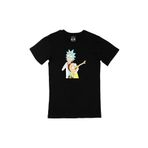 Cix Rick And Morty Tasarımlı Baskılı Siyah Erkek T-shirt