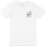 Cix Rick And Morty Tasarımlı Cep Logo Tasarımlı Beyaz Tişört - 4XL