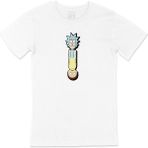 Cix Rick And Morty Ters T-Shirt - 3XL - Beyaz