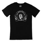 Cix Rock And Roll Müzik Baskılı Siyah Erkek T-shirt
