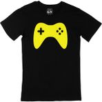 Cix Sarı Joystick Baskılı Siyah Erkek T-shirt