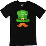 Cix St Patricks Day Şapkalı Siyah Erkek T-shirt