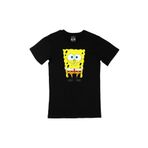 Cix Sünger Bob Tasarımlı Siyah Erkek T-shirt
