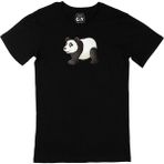 Cix Tatlı Panda Tasarım Siyah Tişört - XXL