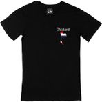 Cix Tayland Haritalı ve Bayraklı Siyah Erkek T-shirt