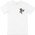 Cix Viking Baltalı Beyaz Cep Logo Tasarımlı Erkek T-shirt