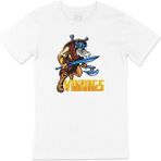 Cix Vikings Kılınç ve Balta Tasarımlı Beyaz Renkli Erkek T-shirt