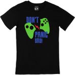 Cix Yeşil Don't Panic Bro Siyah T-shirt
