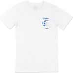 Cix Yunanistan Haritalı ve Bayraklı Cep Logo Tasarımlı Beyaz T-shirt