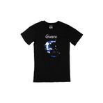 Cix Yunanistan Haritalı ve Bayraklı Siyah T-shirt