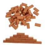 CIYODO 100 Adet Mini Tuğlalar Cüruf Briketi Mini Kırmızı Duvar Tuğlaları Tuğla Bina Tuğla Blok Malzemeleri Mini Duvar Tuğla Taşı Duvar Tuğlası Küçük Kırmızı Modeli Malzemeleri Çocuk Kil