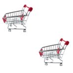 CIYODO 2 Oyun Arabası Gibi Davran Mini Süpermarket Arabası Mini Market Arabası Çocuklar Için Pençe Makinesi Çocuklar Için Oyuncak Arabası Minyatür Alışveriş Sepeti Minyatür Tutucu