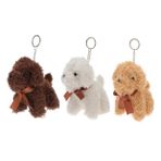 CIYODO 3 Parça Köpek Oyuncak Anahtarlık Tüylü Hayvan Anahtarlık Köpek Anahtarlıklar Kabarık Hayvanlar Doldurulmuş Hayvan Anahtarlık Peluş Anahtarlık Kız Karikatür Sırt Çantası Rulo Peluş