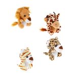 CIYODO 4 Adet Hayvan Anahtarlık Peluş Anahtarlık Bebek Mini Hayvan Bebek Oyuncak Mini Oyuncaklar Sırt Çantası Peluş Kolye Küçük Aslan Peluş Anahtarlık Peluş Çocuk Maymun Şeker Torbası