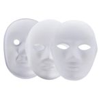 CIYODO 9 Adet Boş Maske Silikon Kalıp Aracı Reçine Döküm Kalıbı El Ile Çizilmiş Reçine Için Silikon Kalıplar Şeker Çikolata Fondan Kalıpları Sanat Maskeleri Beyaz Geçiştirmek Süit Kağıt