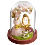 CIYODO Kabin Modeli 3d Mini Dünya Modeli Noel Hediyeleri Oyuncak Ev Küçük Ev Modeli Küçük Takım Cam Kubbede Düğün Partisi Cam Fanus Göster Süs Eşyaları Plastik Masaüstü Çocuk