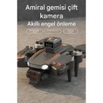 Ciyu Ticaret JS26H Drone Çift Hd Kameralı Akıllı Takip Engel Kaçınma Özellikli Ultra Drone - Siyah
