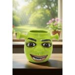 Ciyu Ticaret Shrek 3D Tasarım Kupa Bardak Hediyelik Koleksiyonluk Kupa Bardak - Yeşil