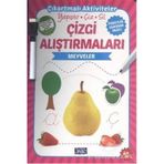 Çizgi Alıştırmaları - Meyveler - Parıltı Yayınları - Yaz Sil Kalem Hediyeli