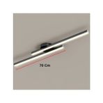 Çizgi Aydınlatma Mikro Aydınlatma Samsung Ledli Modern Tavan Koridor Aydınlatması İkili Lineer Avize Armatür siyahkasa Günışığı - 2X70Cm 22W