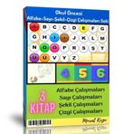 Çizgi Çalışmaları Kitap Seti Okul Öncesi Alfabe Sayı Şekil