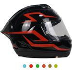 Çizgi Desenli Kask Sticker Etiket Modeli